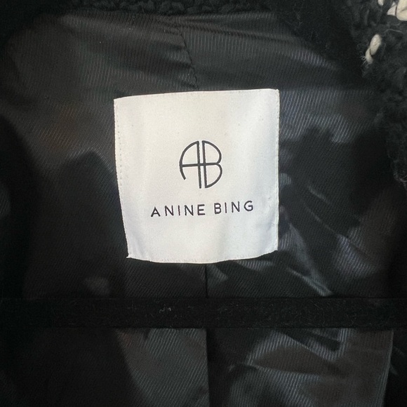 ANINE BING Kaia Plaid Blazer - Black and White - Picture 8 of 10